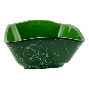 MCM Shawnee Pottery Planter USA 450 Green White Spaghetti String - A646